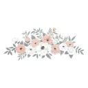 Lilipinso Wandsticker großer Blumenstrauß rosa weiß