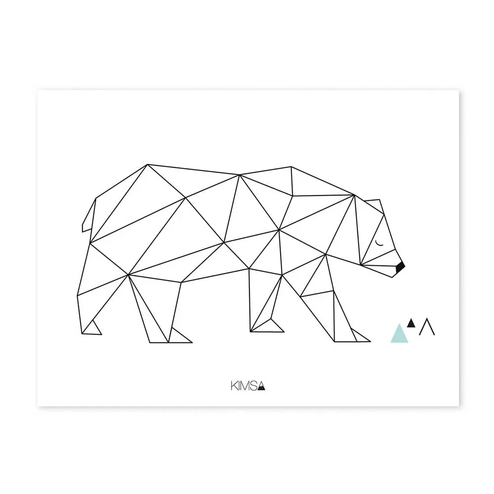 Lilipinso Poster Origami Bär