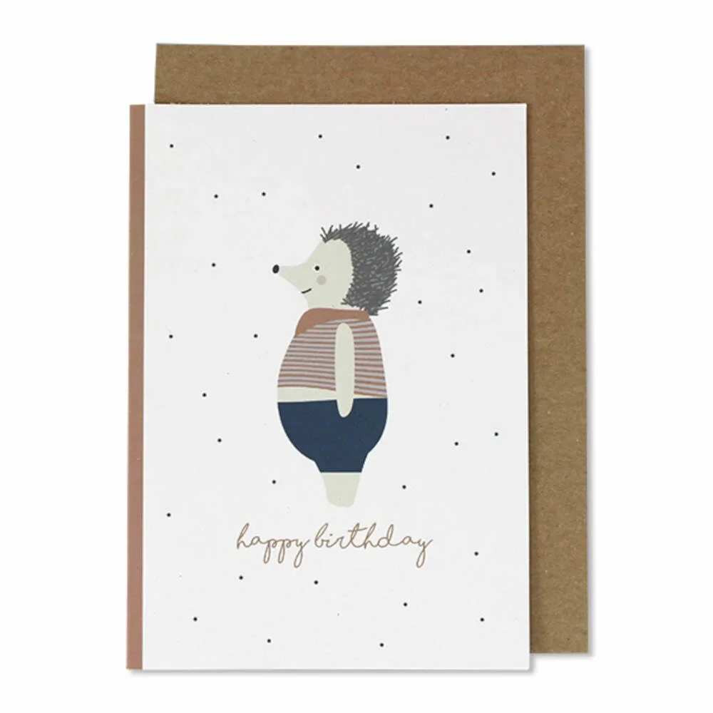 Ava & Yves Klappkarte Geburtstag Igel