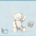 Casadeco Douce Nuit Bordüre Teddybär grau blau