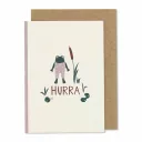 Ava & Yves Klappkarte Geburt Frosch "Hurra Mädchen"