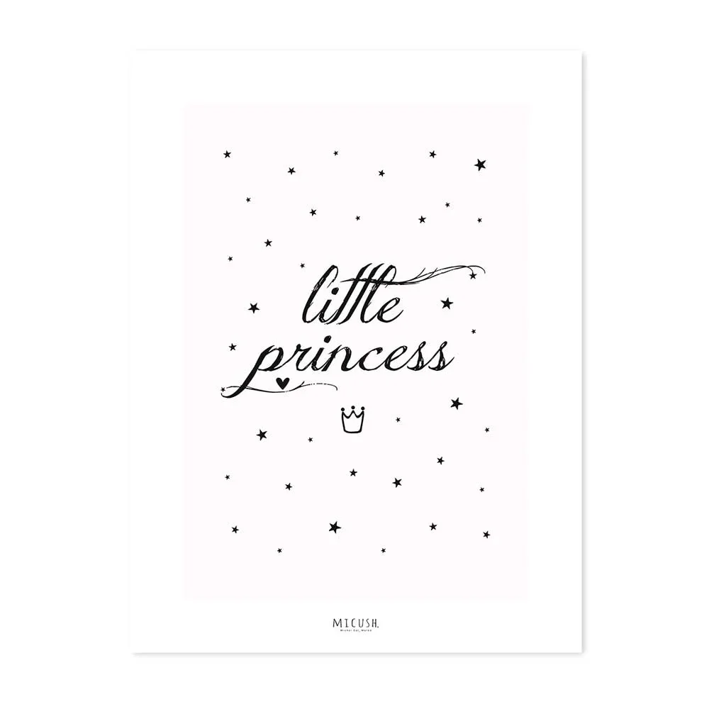 Lilipinso Poster Spruch Little Princess rosa schwarz