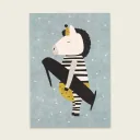 Ava & Yves Postkarte Zebra "1"