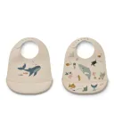 Liewood Silikon Lätzchen 2er pack - Tilda, Farbe: Sea creature/sandy mix
