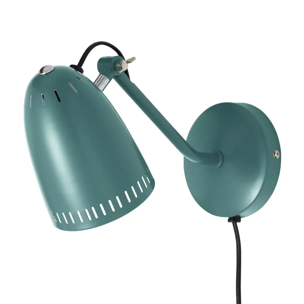 Superliving Wandlampe Metall "Dynamo" matt dunkel mint