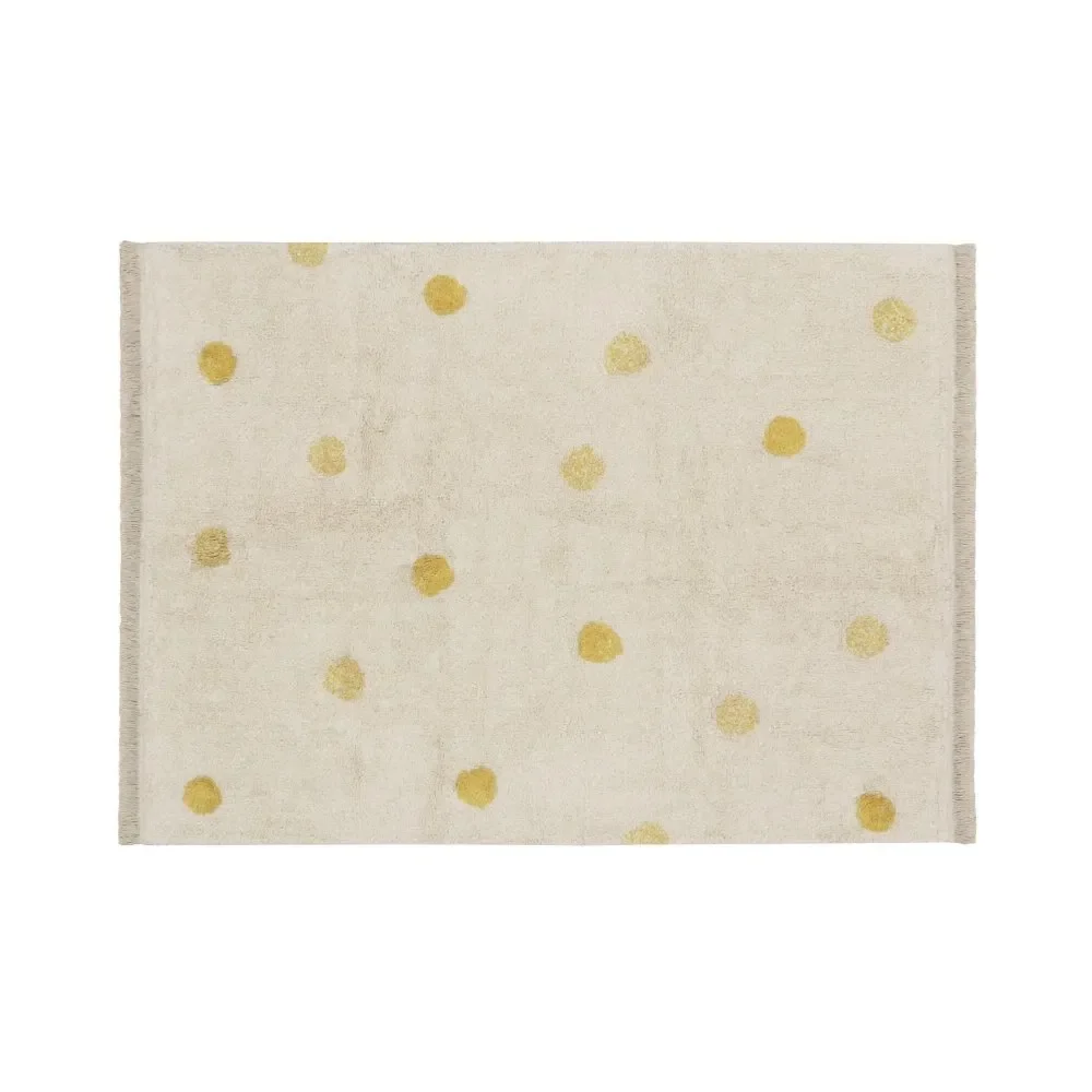 Lorena Canals waschbarer Teppich "Hippy Dots" honig