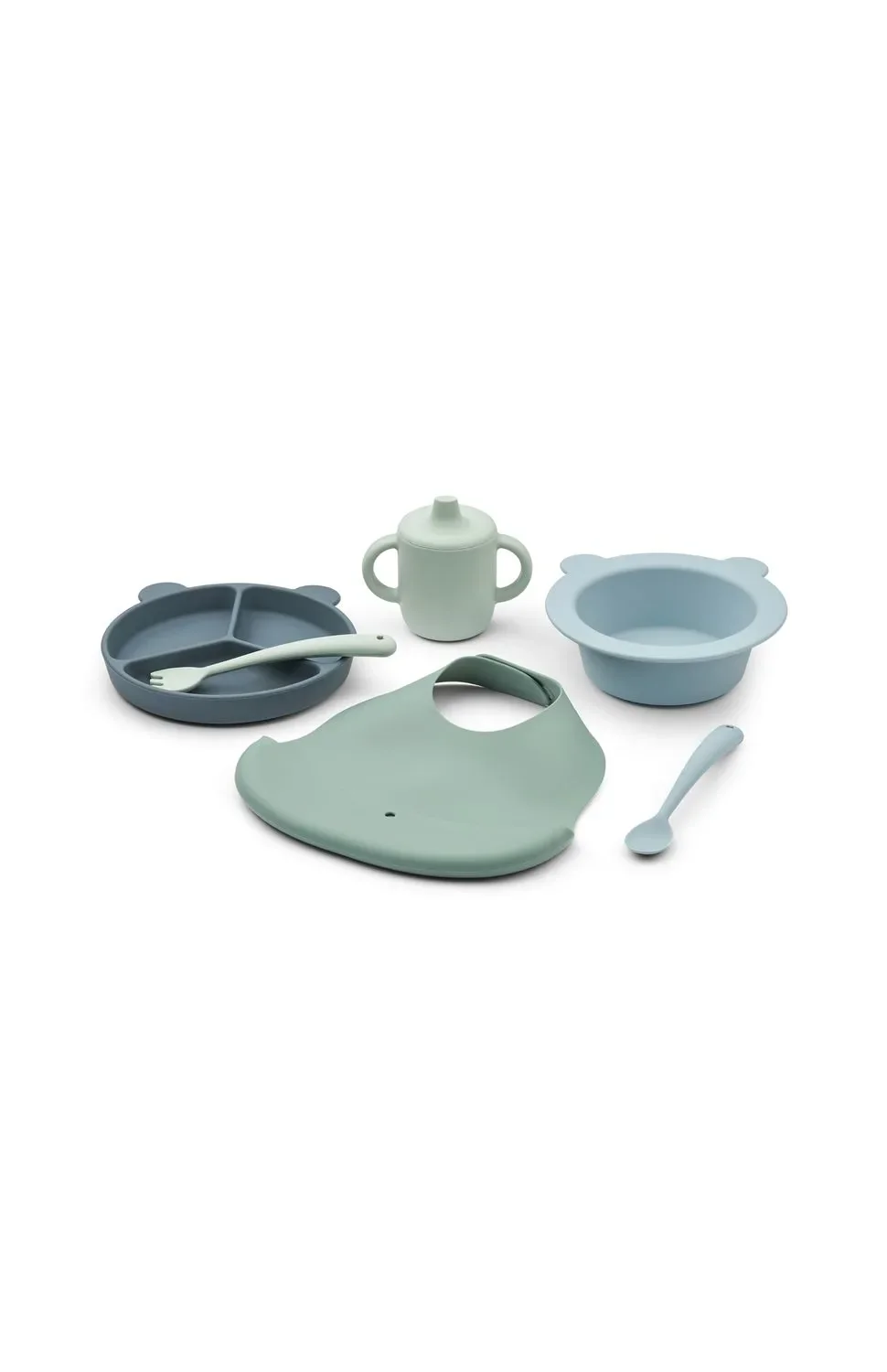 Liewood Geschenkset mahlzeiten - Stina, Multi Mix, Farbe: Dusty mint multi mix