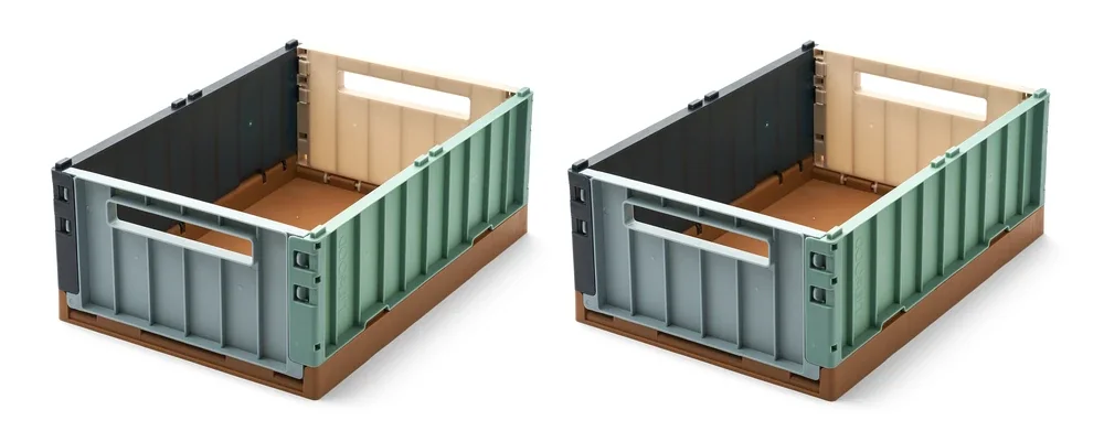 Liewood Aufbewahrungsbox - Weston, Medium, 2-pack, Farbe: Sea blue multi mix