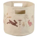 Taftan Aufbewahrungskorb "Hello World" rosa beige