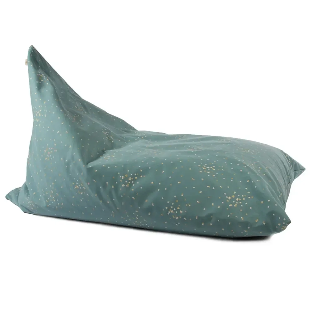 Nobodinoz Sitzsack "Essaouira" goldenes Konfetti grün