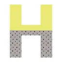 Lilipinso Wandsticker Happy Buchstabe H