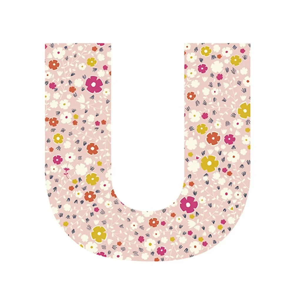 Lilipinso Sticker Buchstabe geblümt U