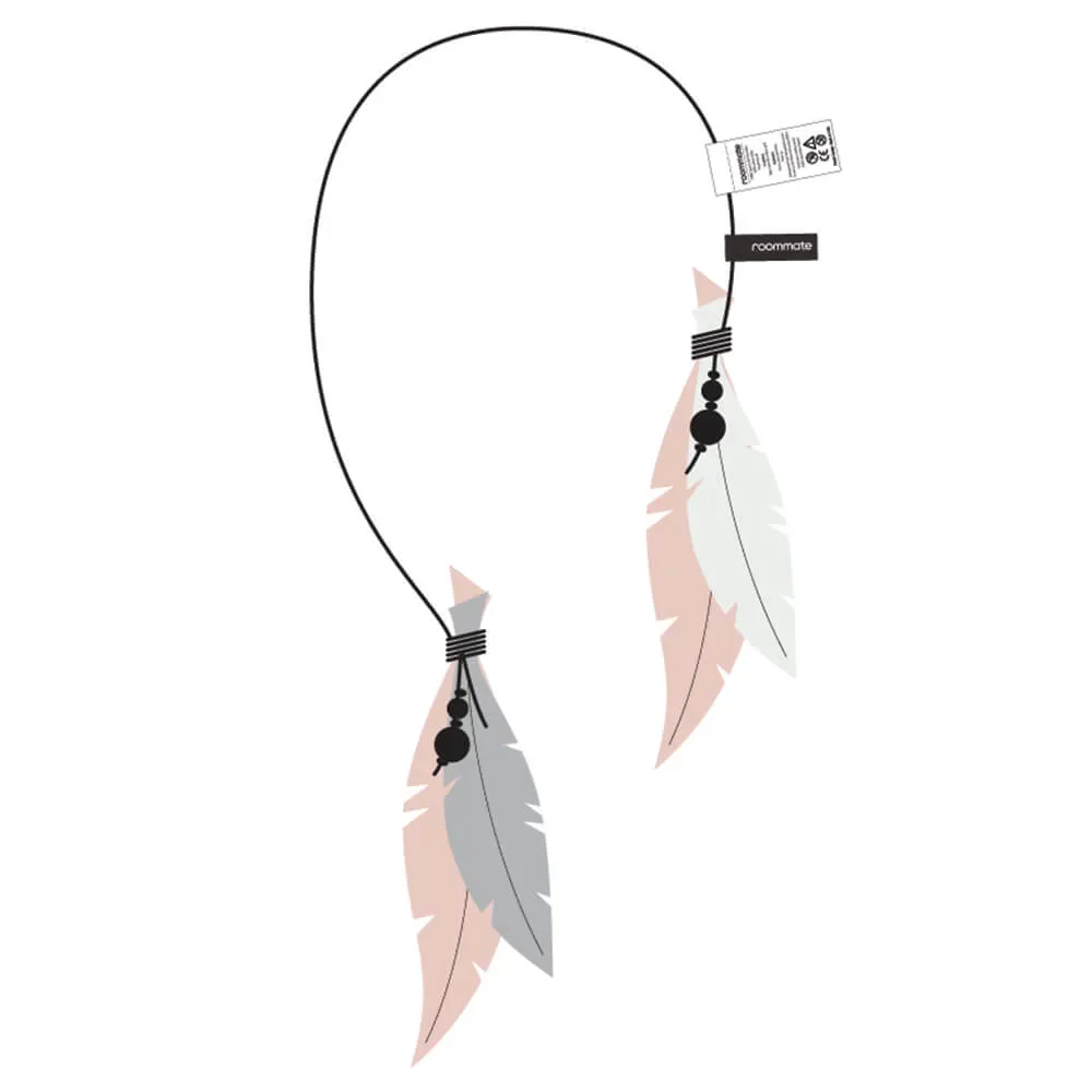 Roommate Deko Feder Anhänger rosa