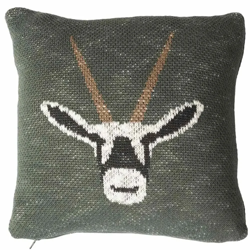 Quax Strickkissen Antilope khaki 30 x 30