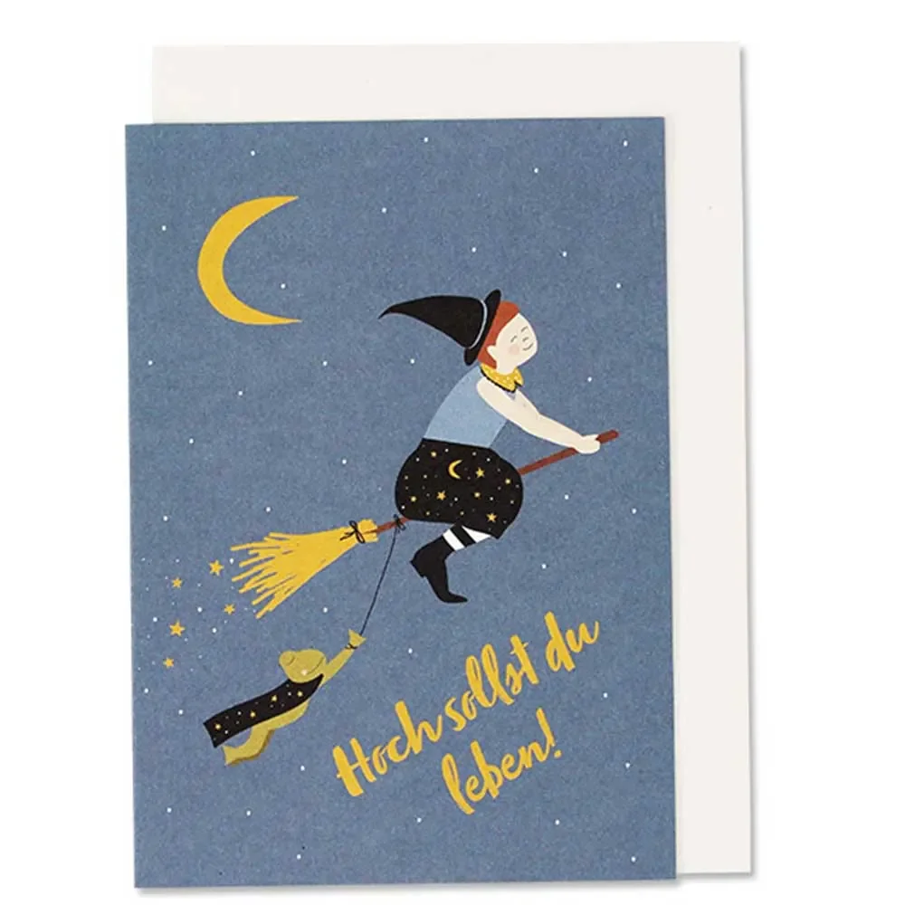 Ava & Yves Glückwunsch Klappkarte Hexe