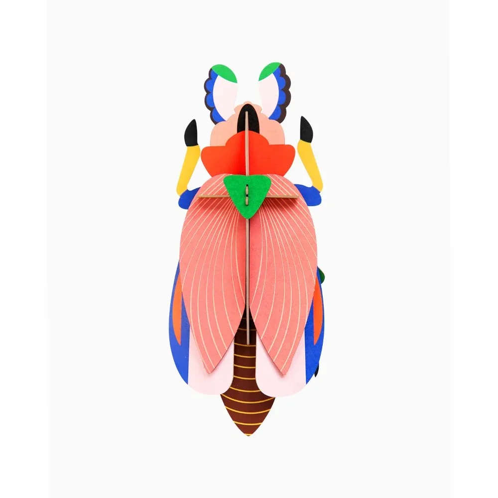 studio ROOF 3D Käfer rosa Pappe