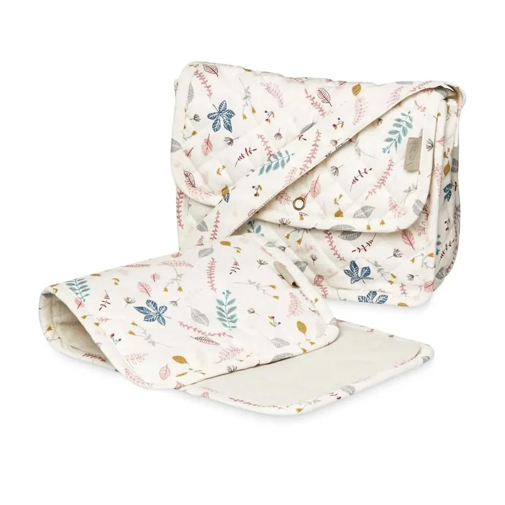 Cam Cam Puppen Wickeltasche Blätter rosa