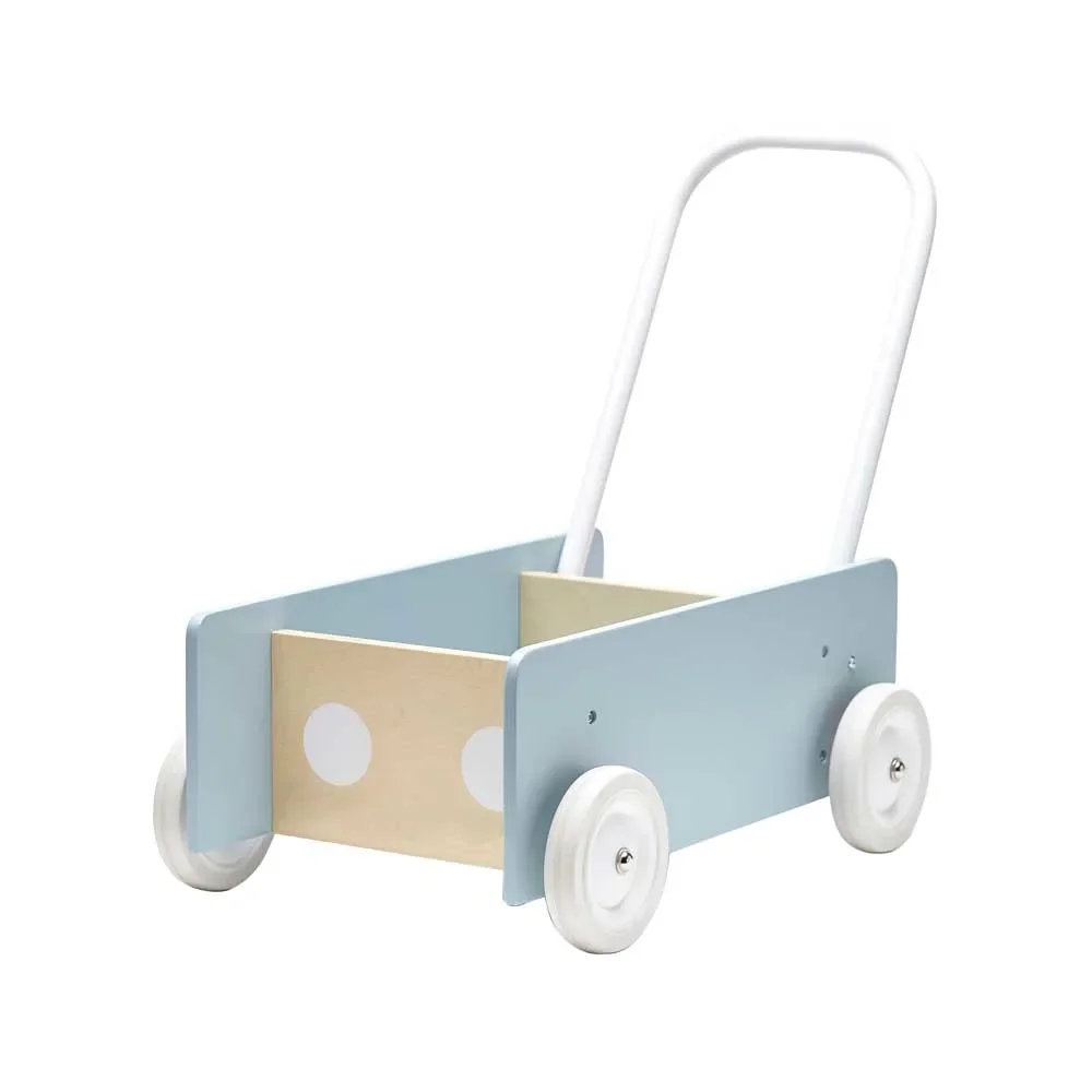 Kids Concept Lauflernwagen Holz graublau
