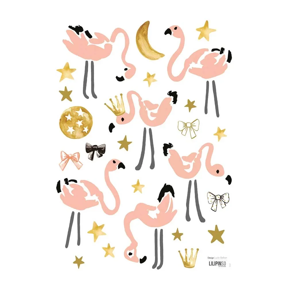 Lilipinso Wandsticker A3 Flamingos