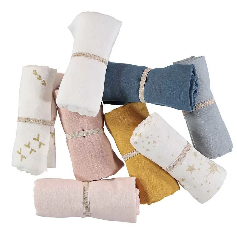 Nobodinoz Baby Mulltuch "Love" weiss