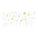 Lilipinso Wandsticker XL Blüten mit Stiel rosa grau ocker