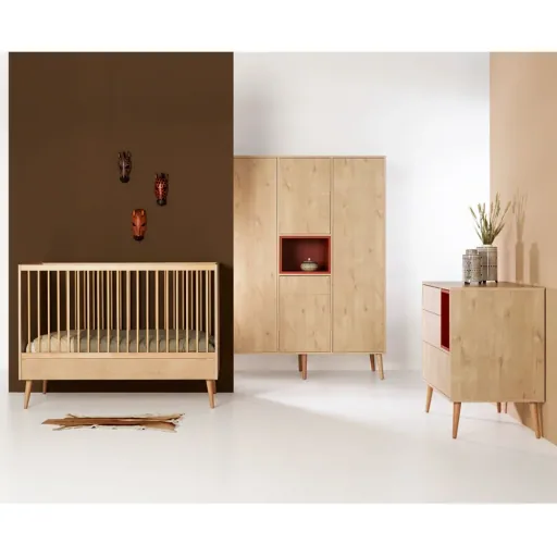 Quax Cocoon Babybett Eiche natur Nachbildung 70 x 140