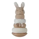 Little Dutch Stapelturm mit Ringen Baby Bunny - Motorikspielzeug aus Holz für Kleinkinder, 11x11x26