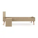 Quax Cocoon Junior Kit 170x70 cm | Umbauset für Cocoon Babybett zum Juniorbett | Mit Nachttisch & Bettgitter-Option, Farbe: Natur Eiche