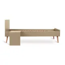 Quax Cocoon Junior Kit 170x70 cm | Umbauset für Cocoon Babybett zum Juniorbett | Mit Nachttisch & Bettgitter-Option, Farbe: Latte