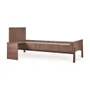Quax Ashi Junior Kit 170x70 cm – Umbauset für Ashi Babybett zum Juniorbett | Mit Nachttisch & Bettgitter-Option, Farbe: Kastanie