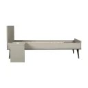 Quax Flow Junior Kit 170x70 cm | Umbauset für Flow Babybett zum Juniorbett | Mit Nachttisch & Bettgitter-Option, Farbe: Stein