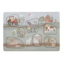 Little Dutch Holzpuzzle, Kinderpuzzle, Soundpuzzle Little Farm - Lernspielzeug mit Tiergeräuschen für Kinder ab 12 Monaten