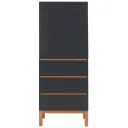Quax Indigo 1 türiger Schubkasten Schrank schwarz