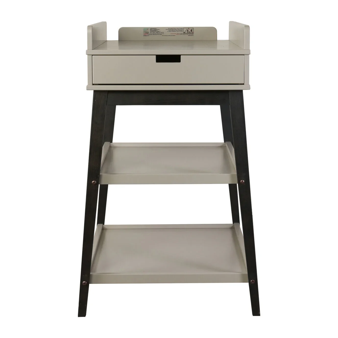 Quax Wickeltisch - Hip mit Schublade, Farbe: Stein-Eboni