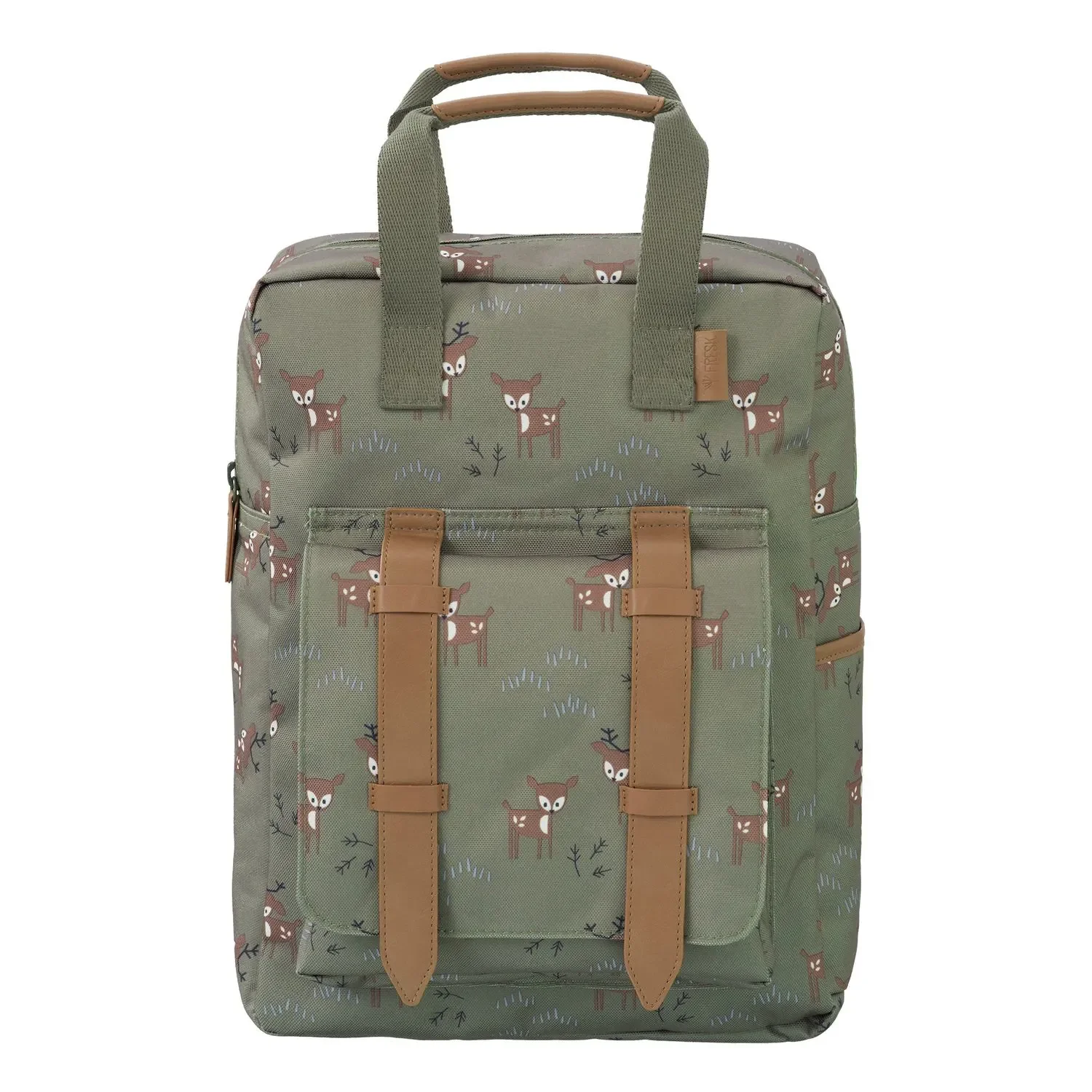 Fresk Rücksack - Grosse, 38x28x10 cm, Farbe: Hirsch oliv