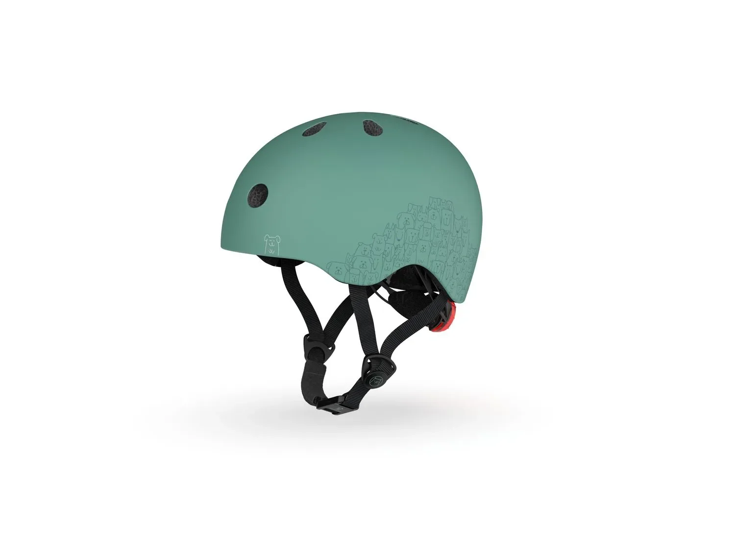 Scoot & Ride Reflective Helm, Roller Helm XXS-S, Farbe: Forest