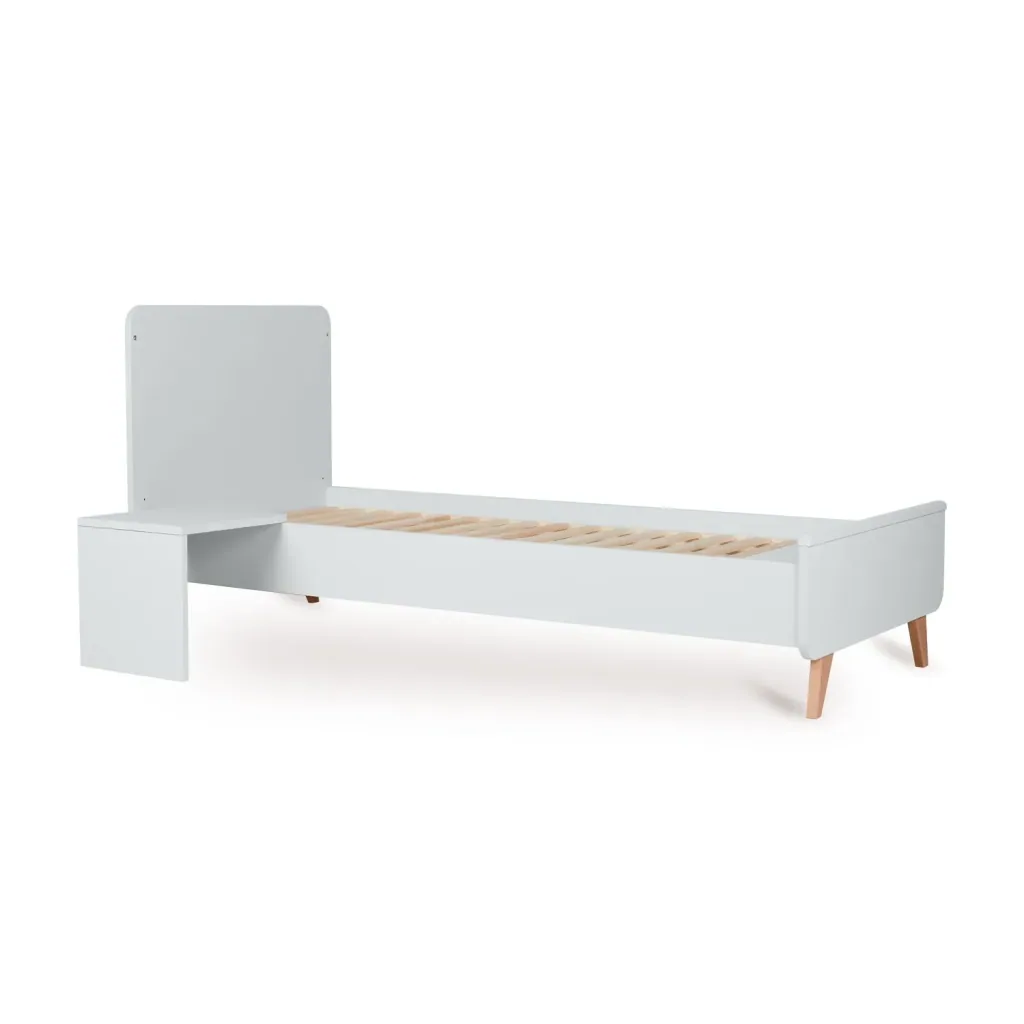 Quax Loft Junior Kit 170x70 cm | Umbauset für Loft Babybett zum Juniorbett | Mit Nachttisch & Bettgitter-Option, Farbe: weiss