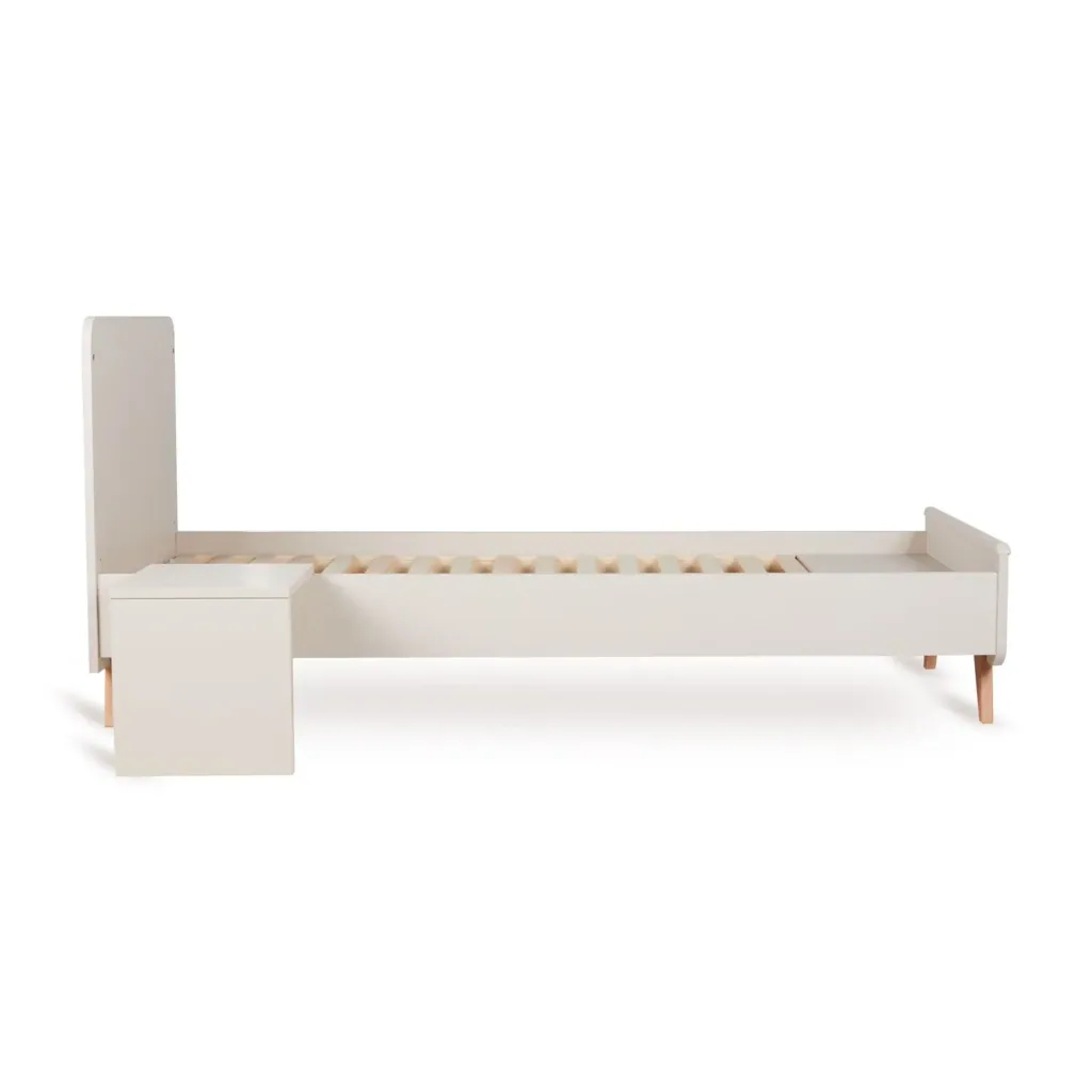 Quax Loft Junior Kit 170x70 cm | Umbauset für Loft Babybett zum Juniorbett | Mit Nachttisch & Bettgitter-Option, Farbe: Ton