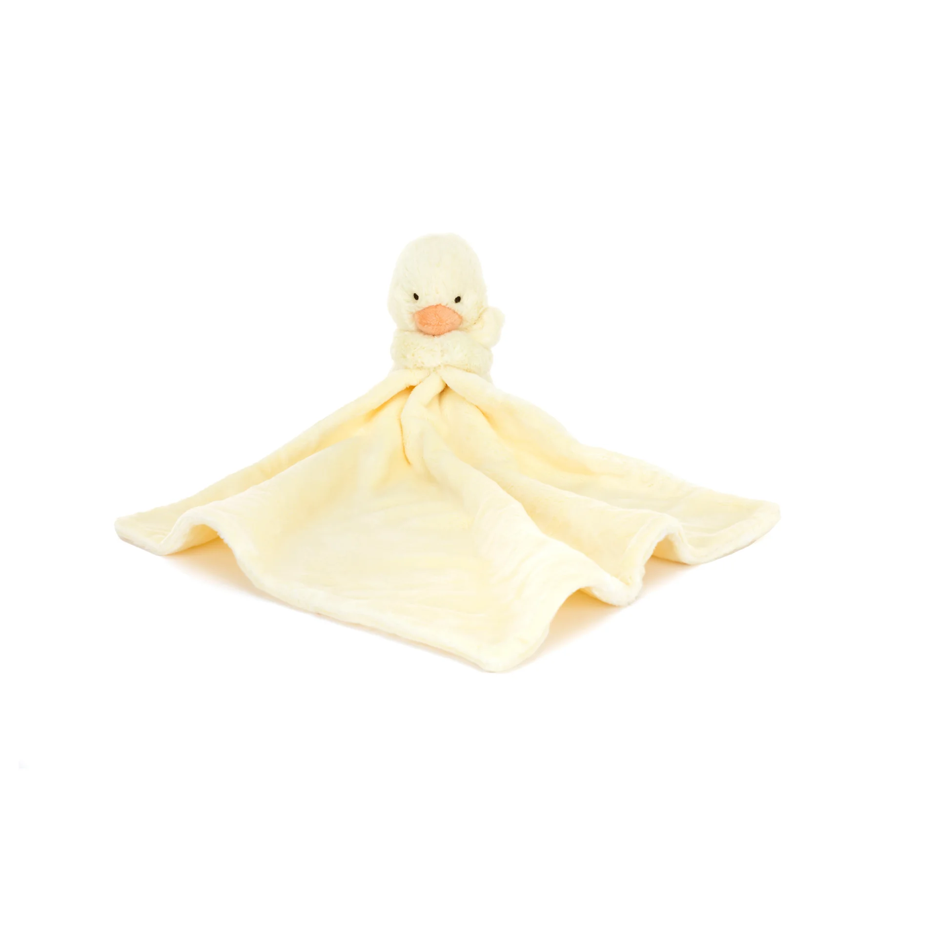 Kuscheltier Ente mit Schnullerhalter, Sanfter Schlafbegleiter, 15x7x7cm