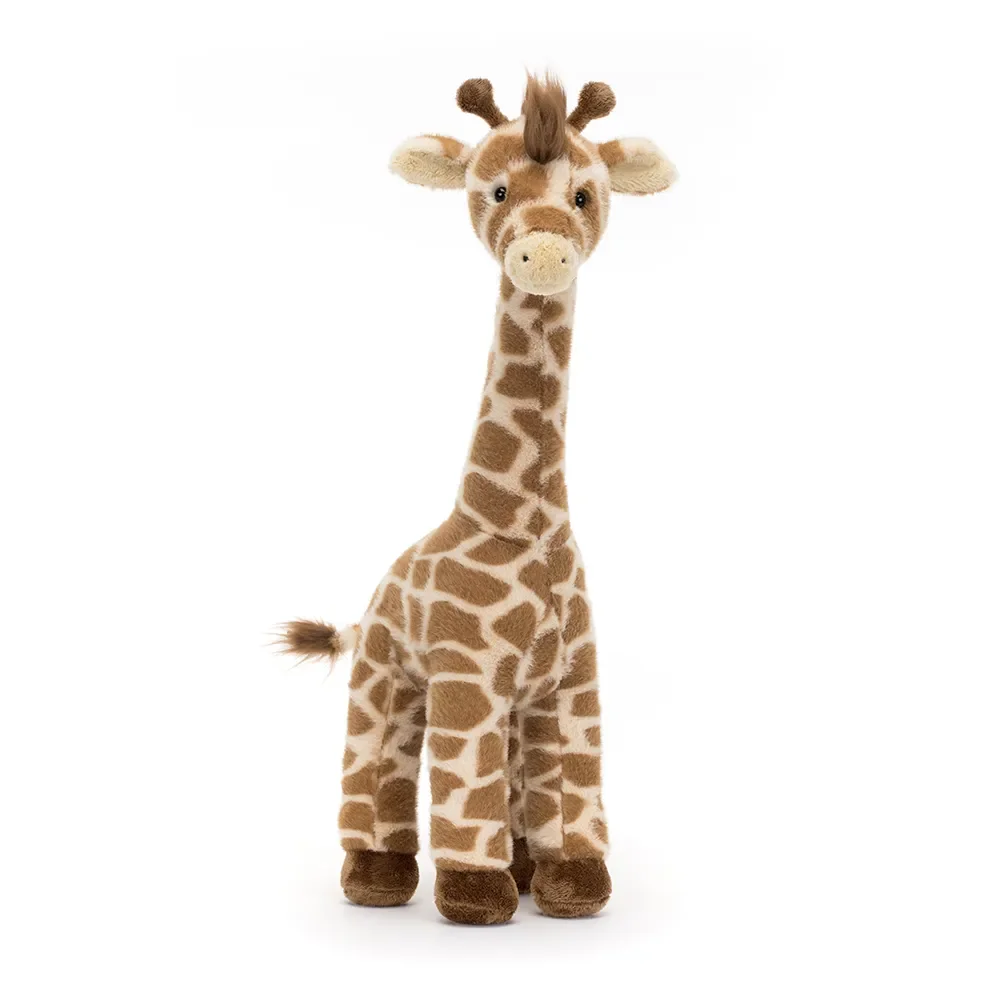 Kuscheltier Giraffe, Stofftier weich, Plüschtier biologisch, 32cm, pastellfarben