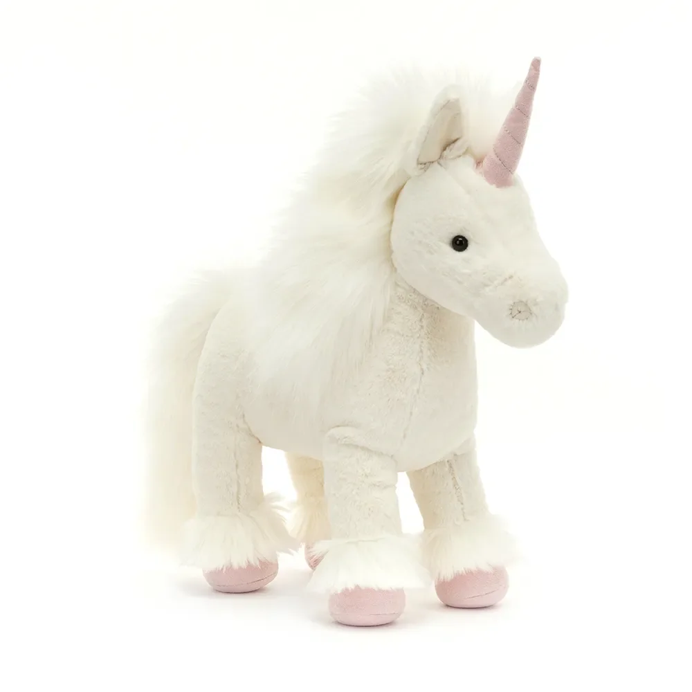 Plüschtier Einhorn 28cm, Kuscheltier, pastellfarben, hochwertig, Geschenk für Kinder