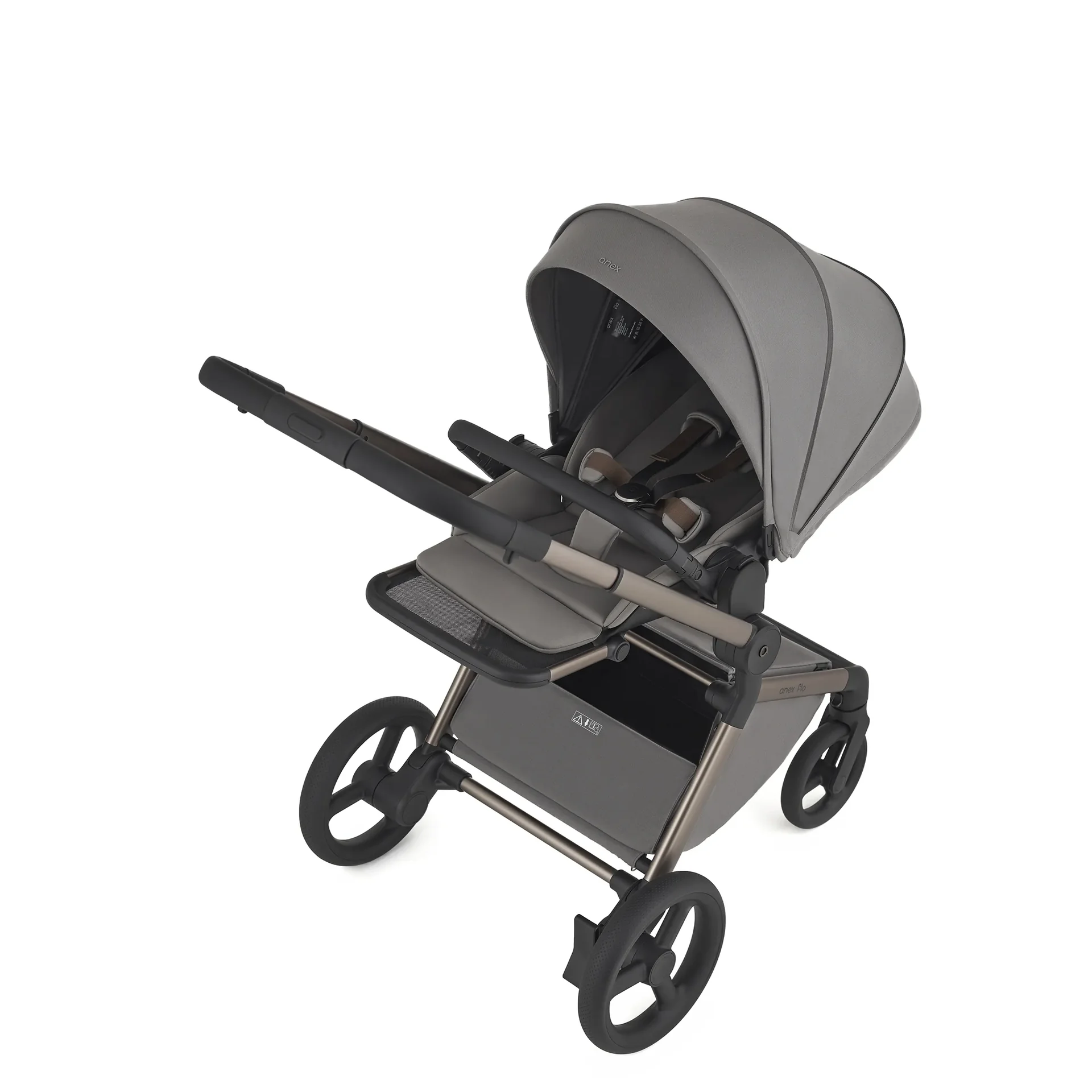 Anex Kinderwagen FLO-CHARM, leichter Kombi-Kinderwagen mit Allradfederung, Aluminiumgestell