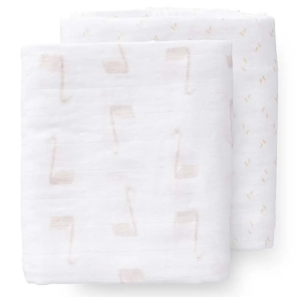 Fresk Mulltuch Swaddle Schwan pfirsich