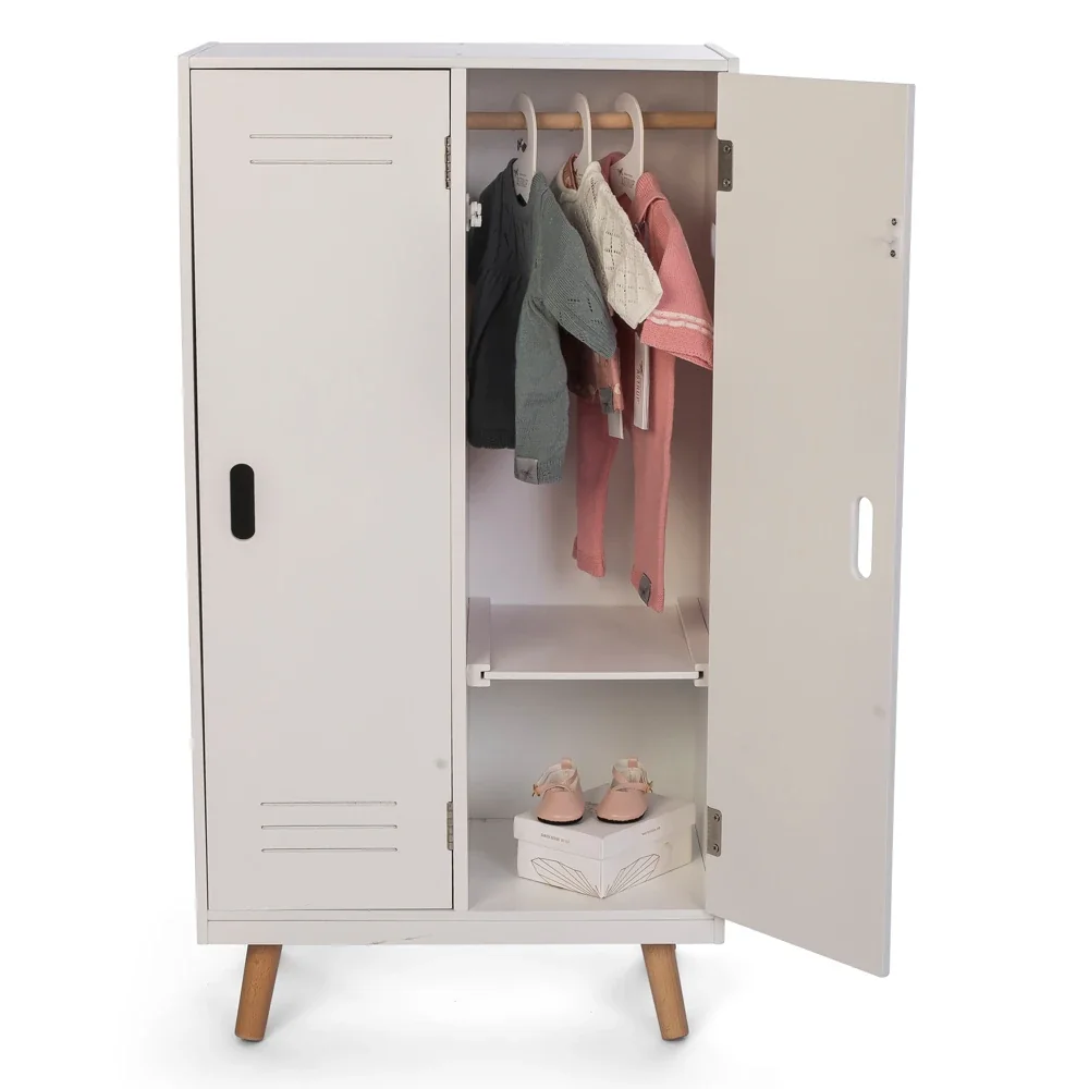 by Astrup Puppenkleiderschrank Holz weiss