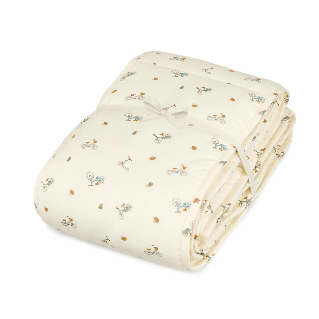 Bettumrandung Nestchen Cam Cam, Bio-Baumwolle, Fahrrad-Motiv, atmungsaktiv