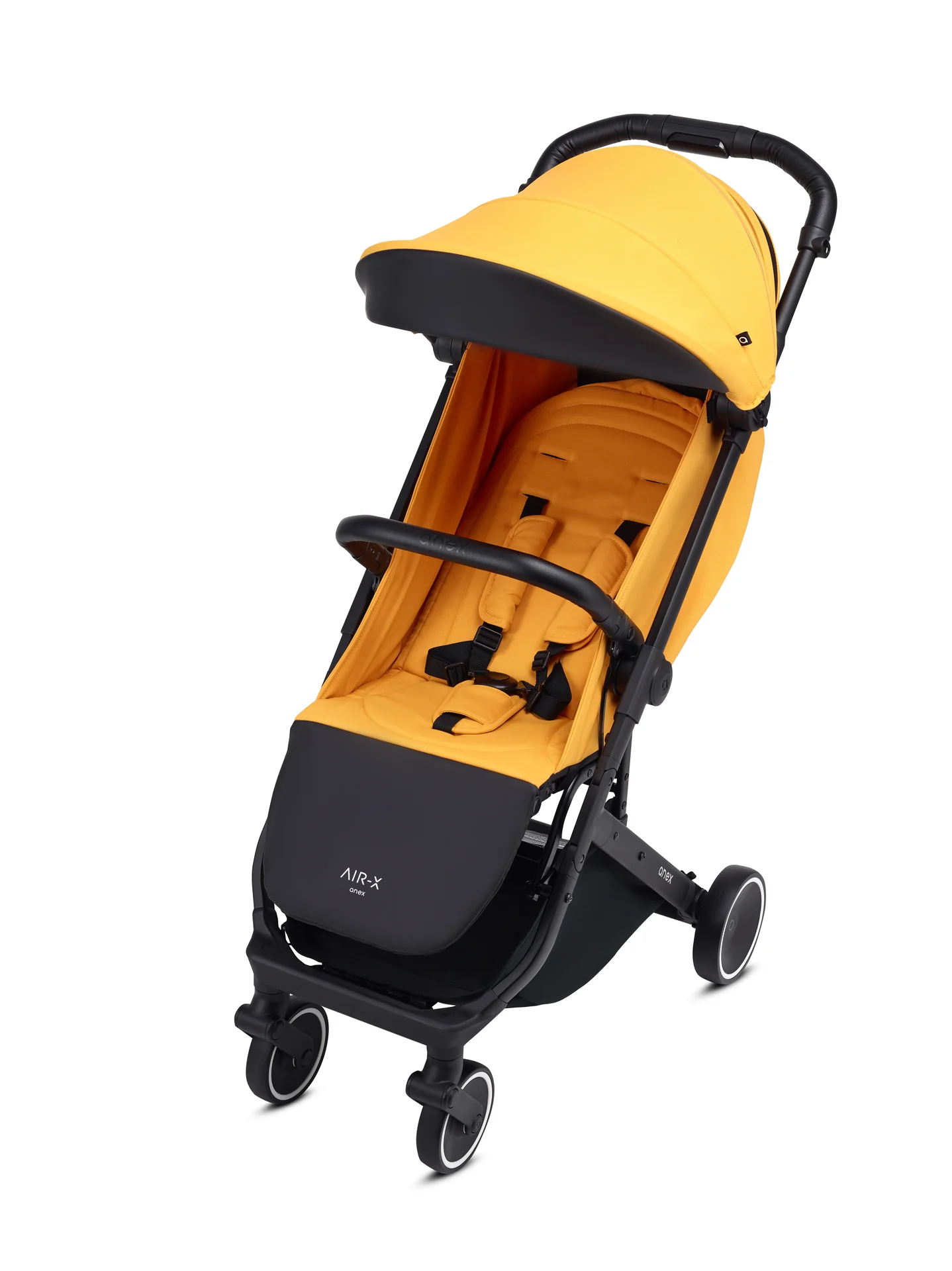 Kinderwagen Anex Air-X, leichter Reisebuggy, Aluminiumrahmen, faltbar, gelb