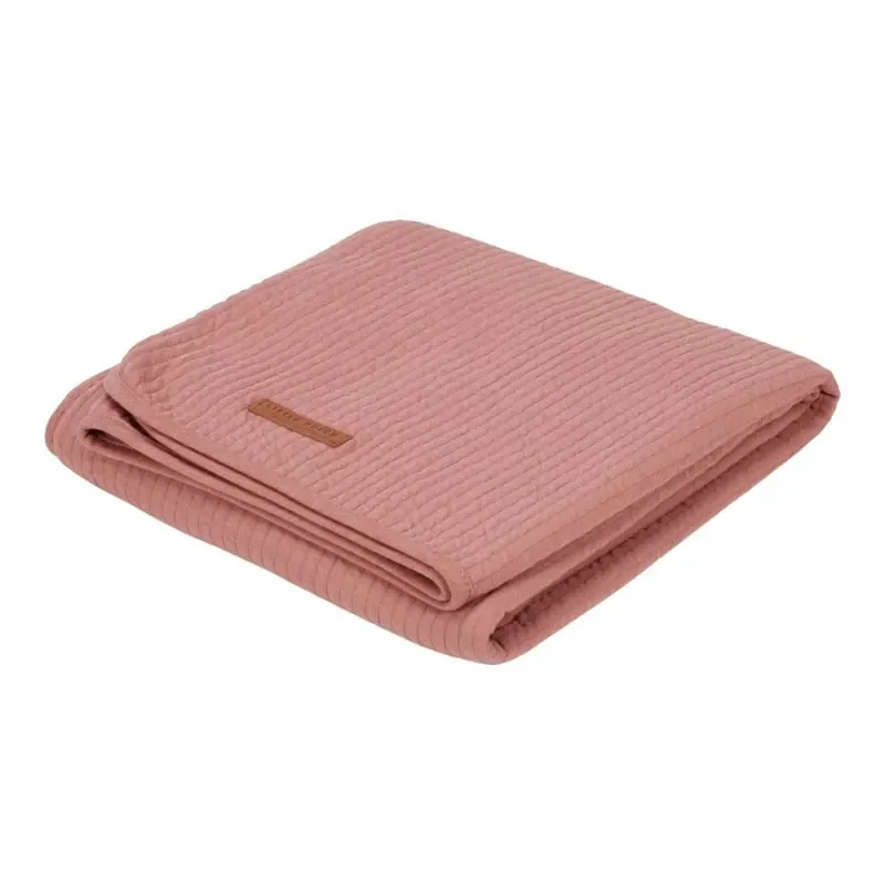 Little Dutch Kinderbettdecke, Sommerdecke – Baumwoll Sommerdecke für Kinderbett, Farbe: Pink blush