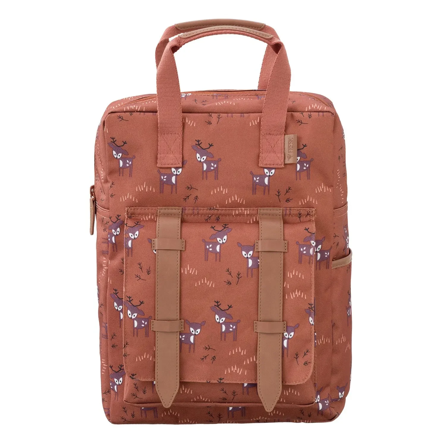 Fresk Rücksack - Grosse, 38x28x10 cm, Farbe: Hirsch bernsteinbraun