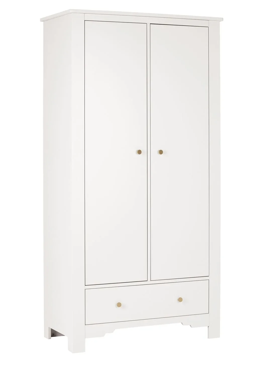 Montmartre Kleiderschrank, Babyschrank, Kinderschränk - 104 x 52 x 200 cm, Farbe: weiss