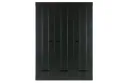 WOOOD - Schrank Connect, 3-türig, mit 3 Schubladen, Kiefer, 195x140x53 cm, Farbe: schwarz